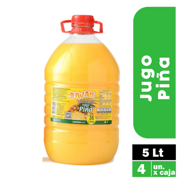 Jugo Concentrado Piña 5lt - Caja 4 Unidades